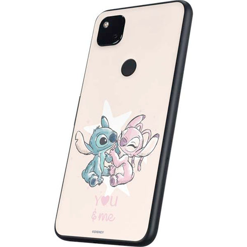Disney Lilo and Stitch Stitch and Angel Google Pixel 4a Skin
